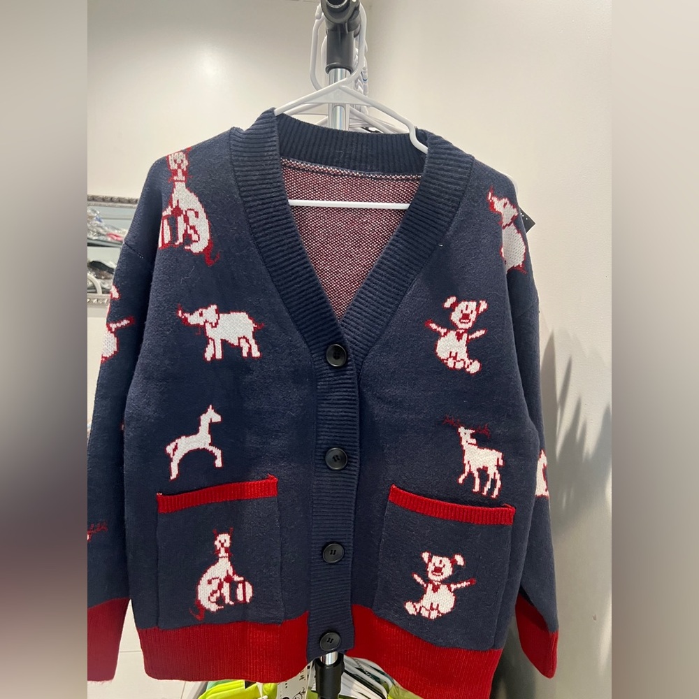 Women Sweater Button Long Sleeve